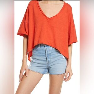 Free People "boxy" style cropped top, size S